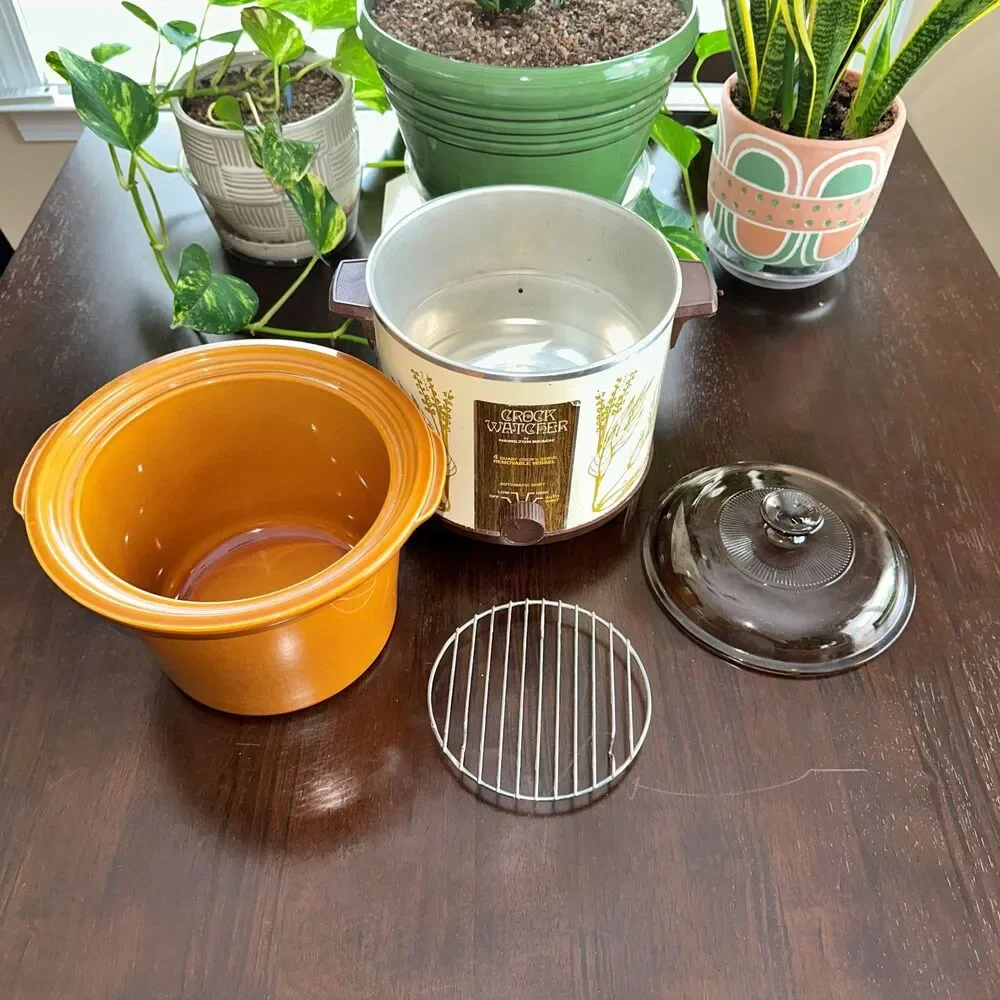 Vintage Crock Watcher by Hamilton Beach 4 Quart Cook'n Serve Removable Vessel